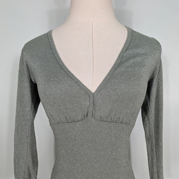 Y2K Michael Stars Babydoll Top OS M Green Twilightcore Elena Bella Sleeve - Picture 5 of 11